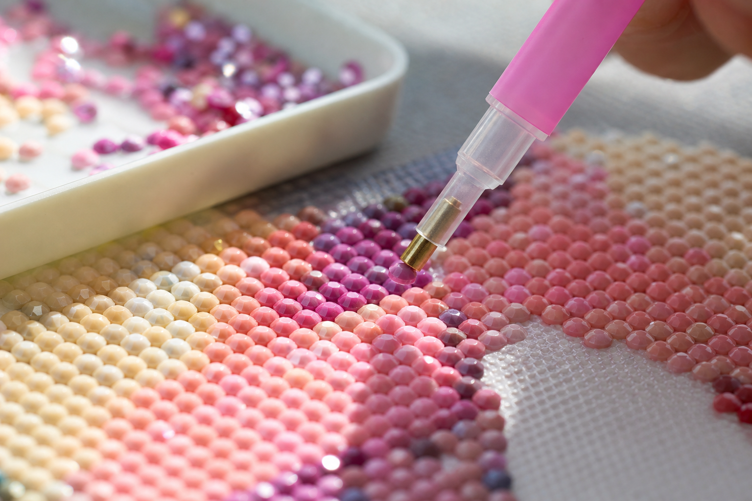 Diamond painting met glinsterende steentjes